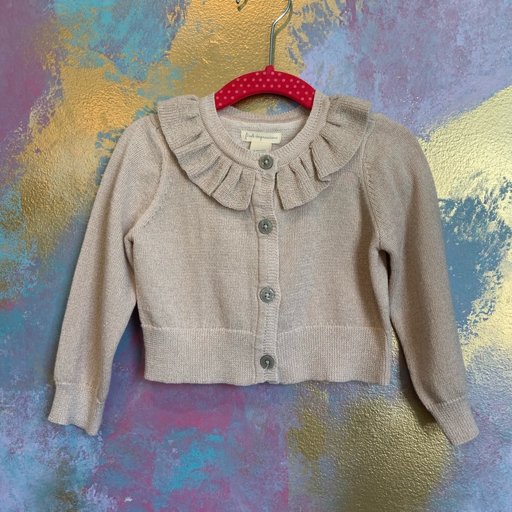Cream First Impressions Baby Girl Cardigan